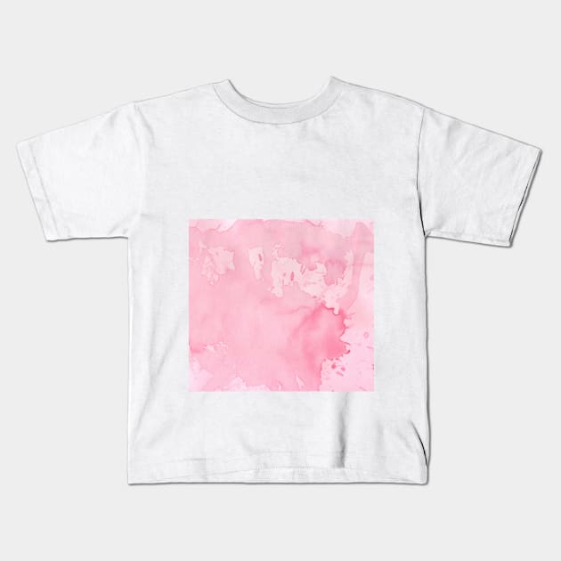 Pink Watercolor Kids T-Shirt by BlackCoffeeCake